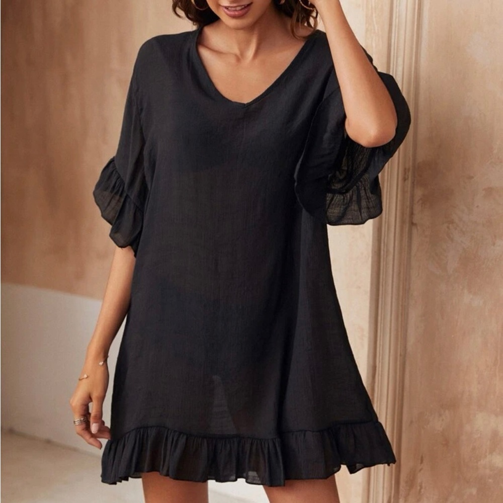 Ruffle Hem Cover Up